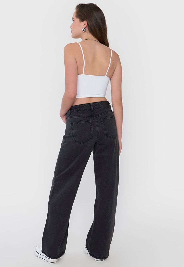 Jeans Mujer Wide Leg Fit Negro Corona-2