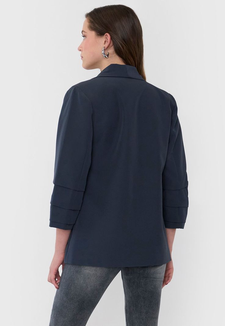 Blazer Mujer Liso Gris Corona-2