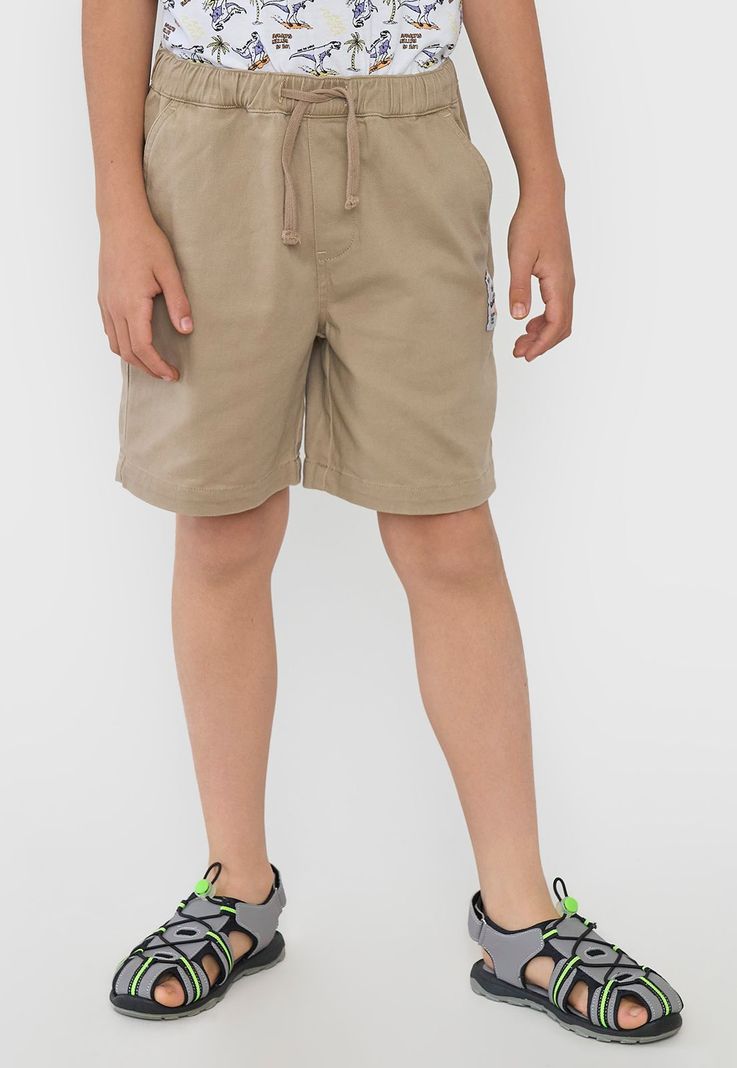 Short Niño Kids Gabardina Beige Corona-1