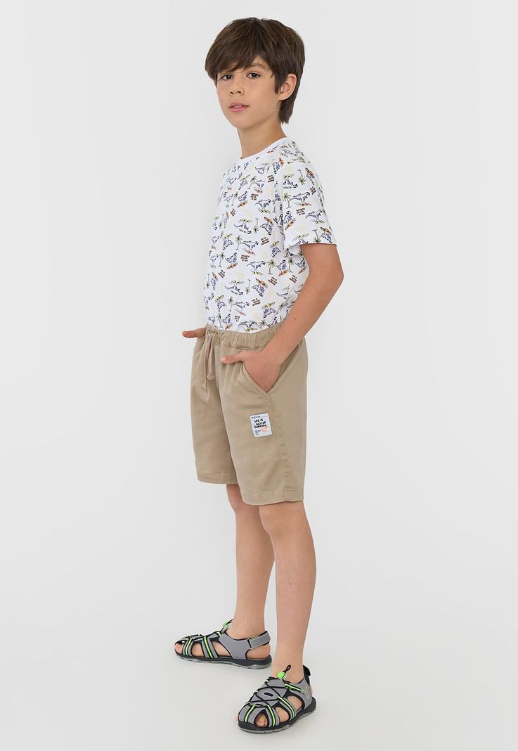 Short Niño Kids Gabardina Beige Corona-3