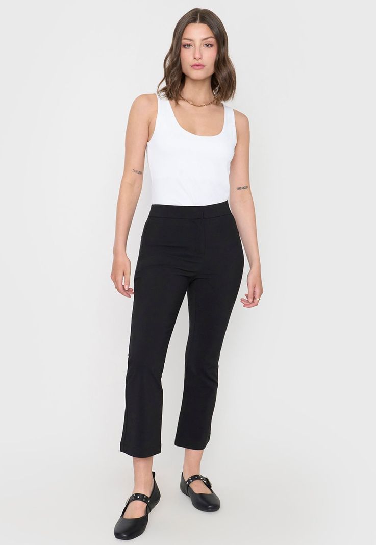 Pantalón Mujer Negro Básico Corona-0