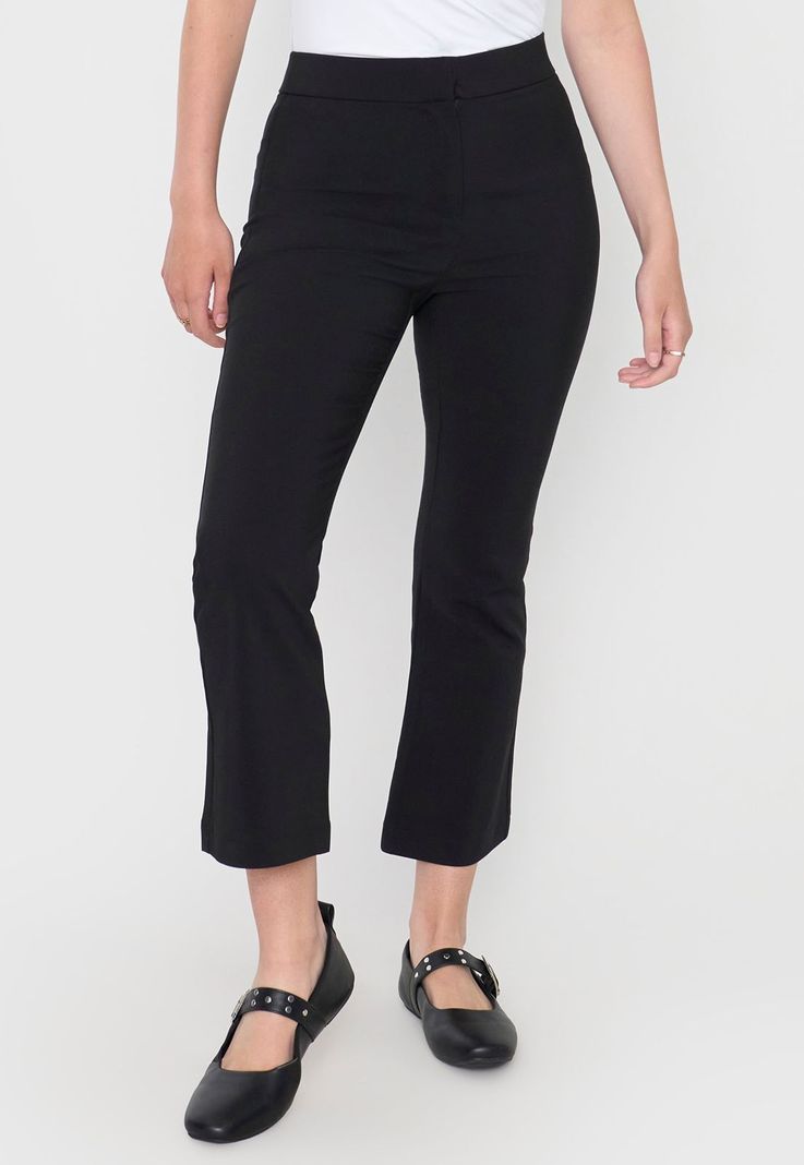 Pantalón Mujer Negro Básico Corona-1