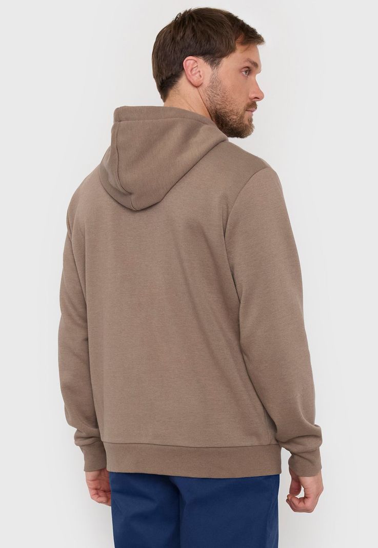 Polerón Hombre Beige Full Zipper Corona-2