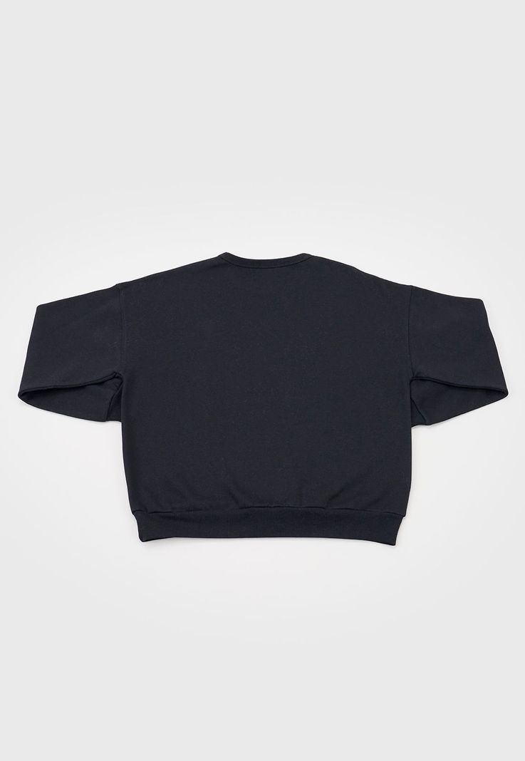 Poleron Niña Teen Pullover Negro Corona-1