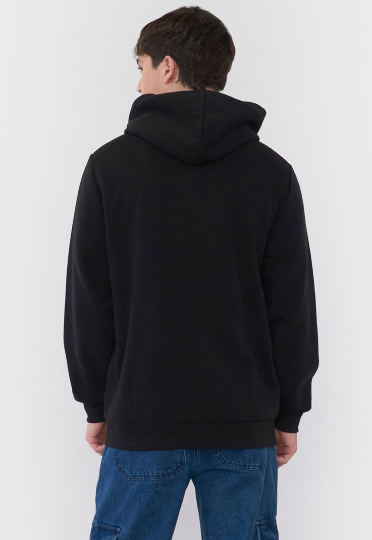 Polerón Hombre Full Zipper Color Negro Corona-1