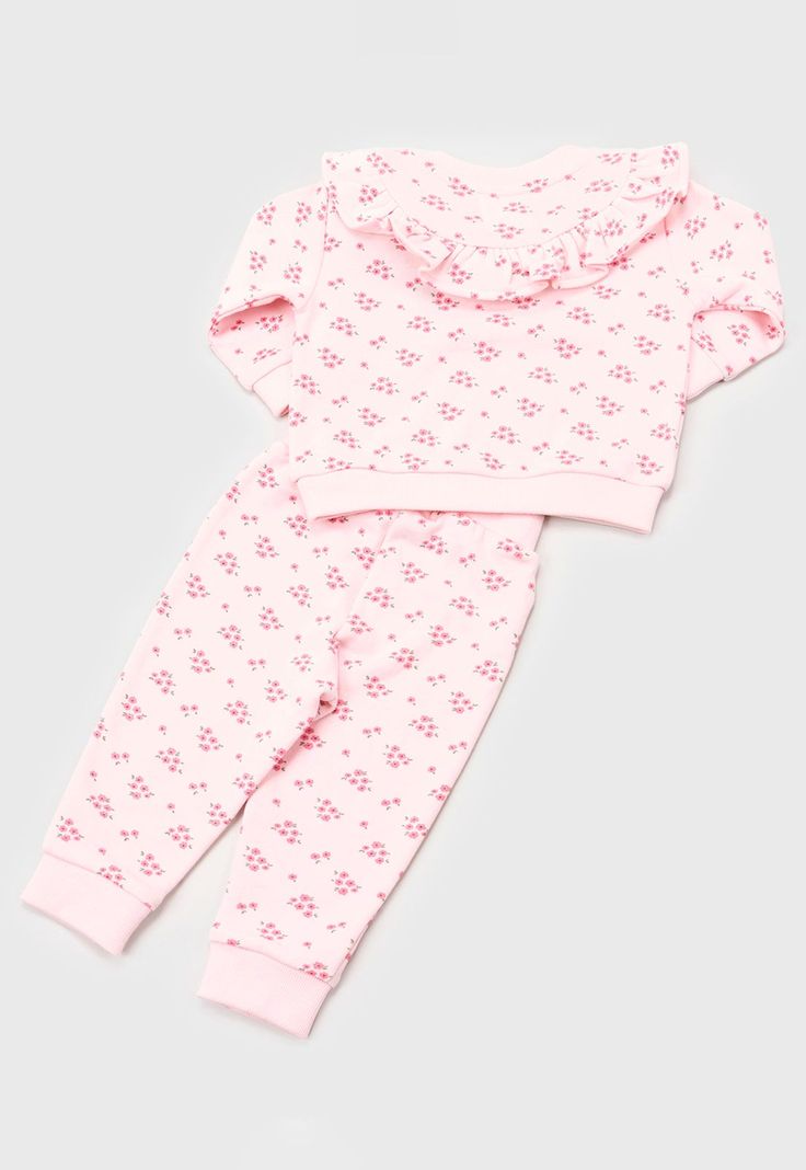 Conjunto Bebe Niña Poleron + Buzo Rosado Corona-1