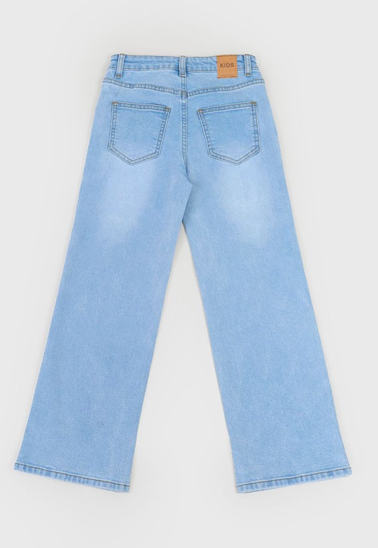 Jeans Niña Kids Wide Leg Color Azul Claro Corona-1