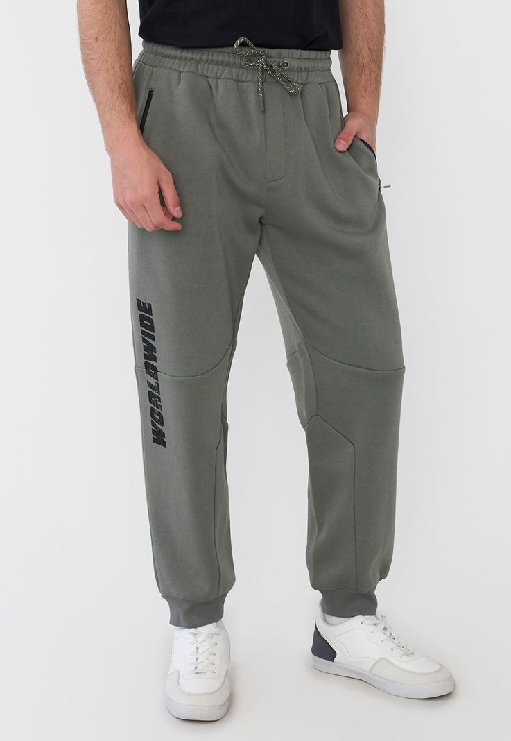 Buzo Hombre Jogger Print Verde Corona-1