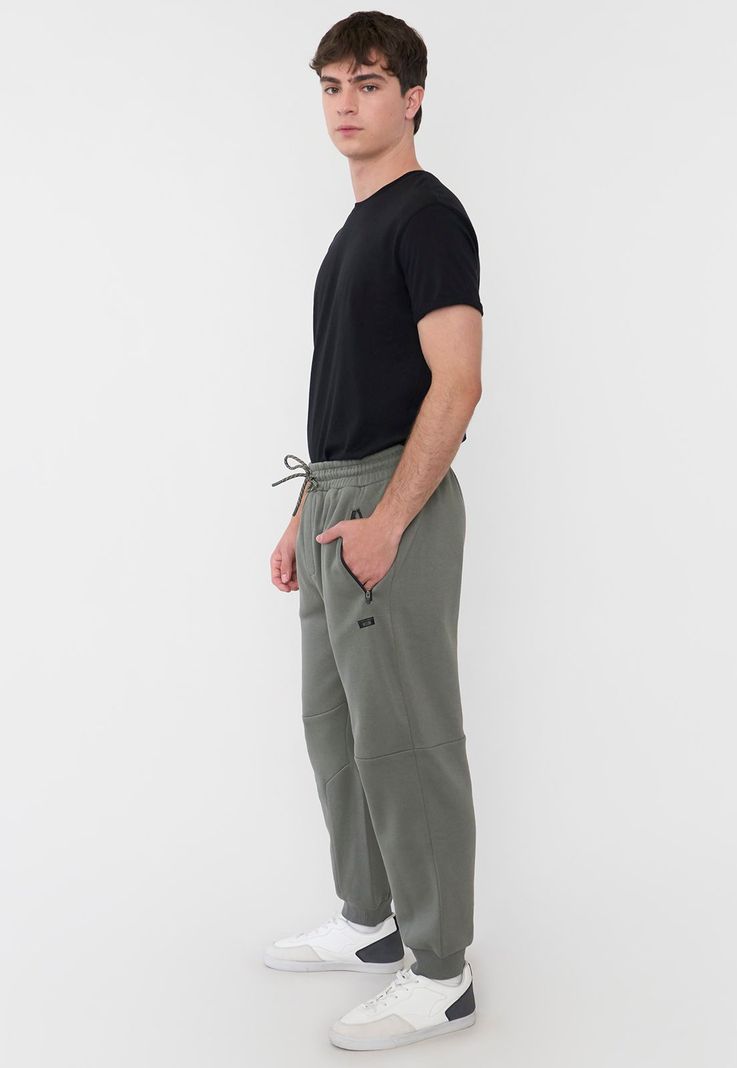 Buzo Hombre Jogger Print Verde Corona-3