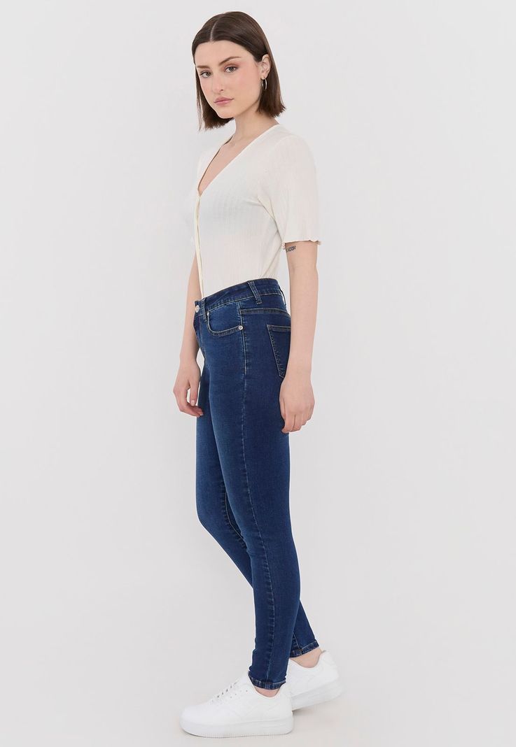 Jeans Mujer Skinny Azul Oscuro Corona-3
