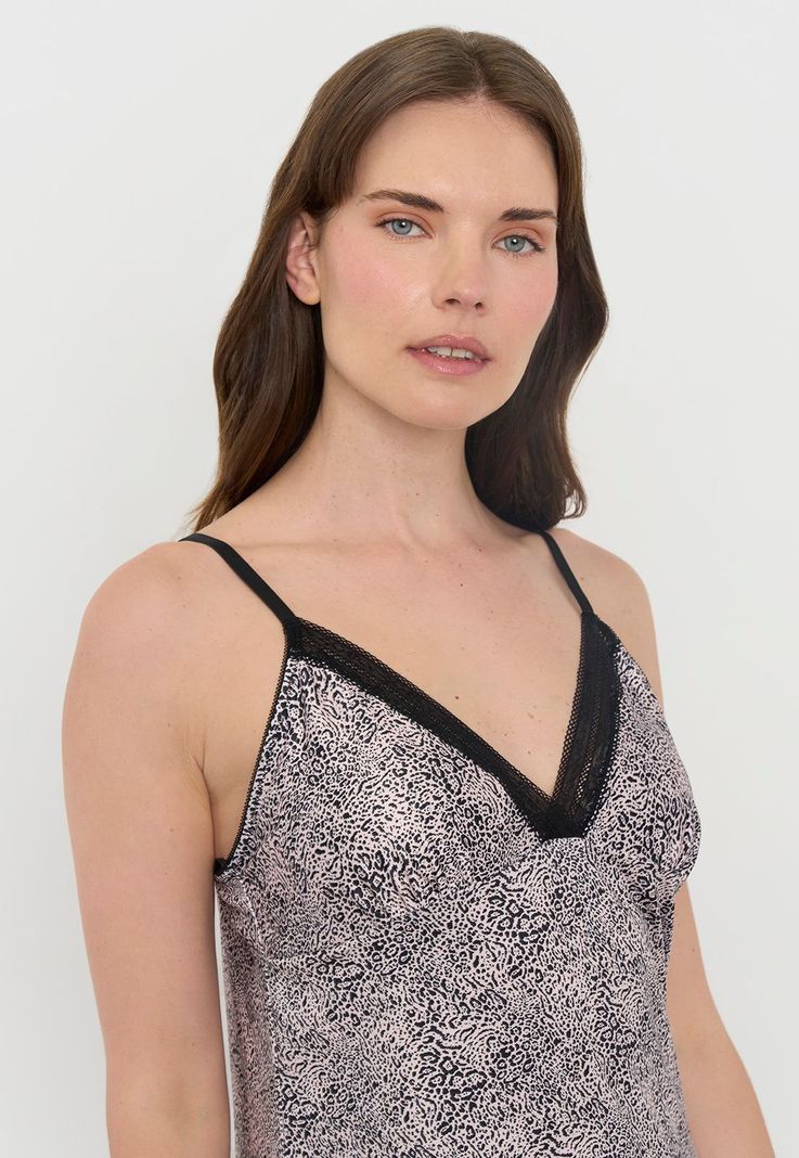 Camisón Mujer Animal Print Negro Corona-2