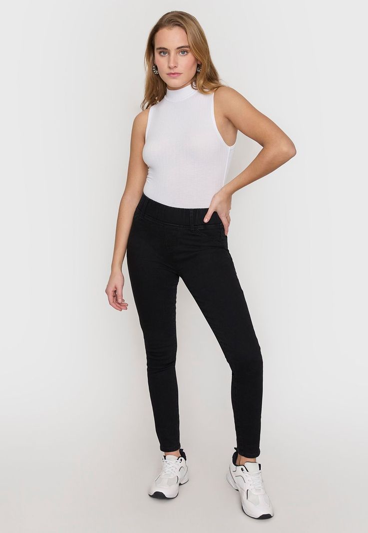 Jeans Mujer Leggins Negro Corona-0