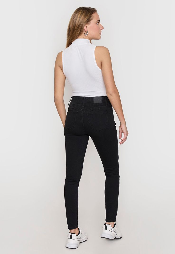 Jeans Mujer Leggins Negro Corona-2