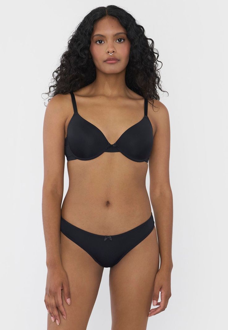 Calzón Mujer Pantaleta Microfibra Negro Corona-0