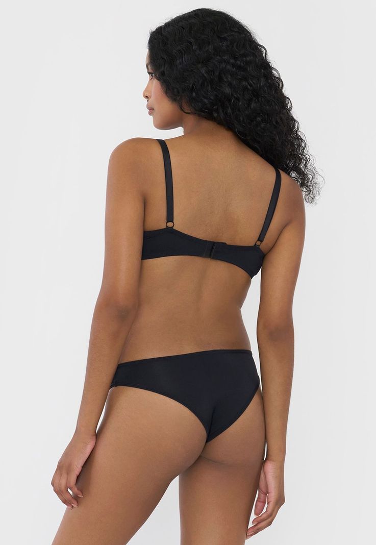 Calzón Mujer Pantaleta Microfibra Negro Corona-2