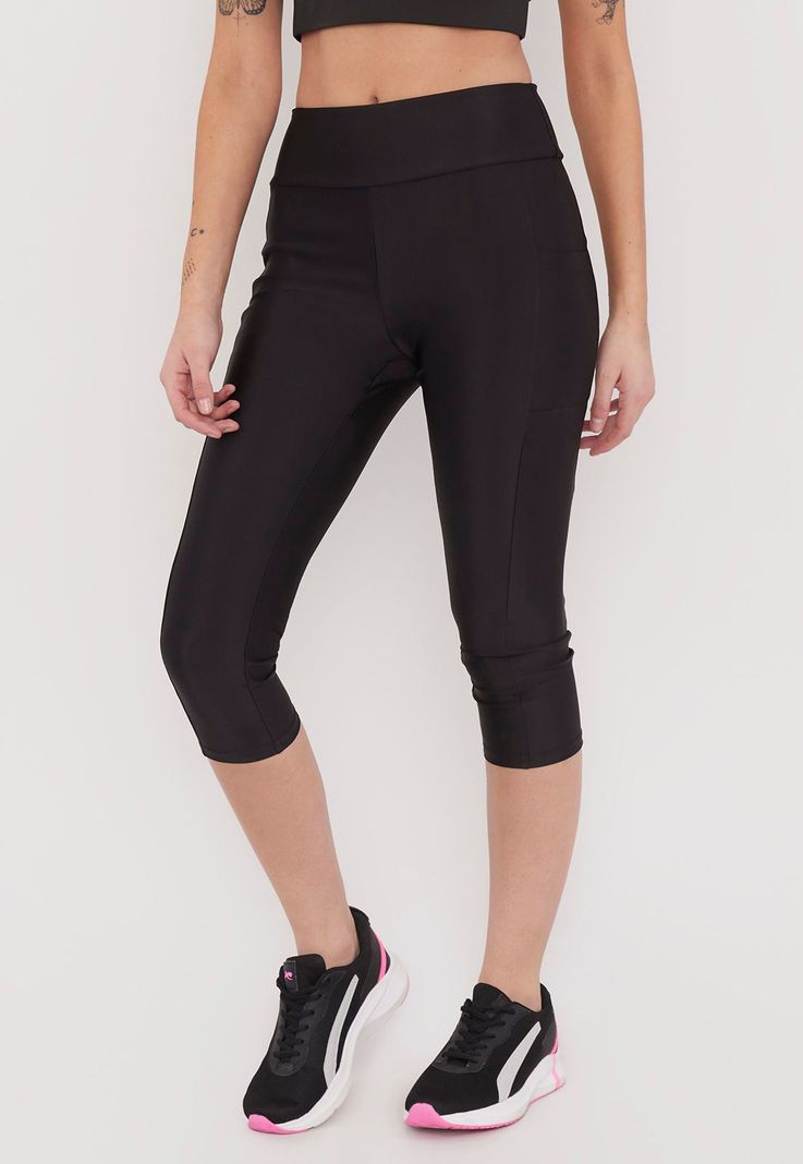 Calza Deportiva Mujer Crop Negro Corona-0