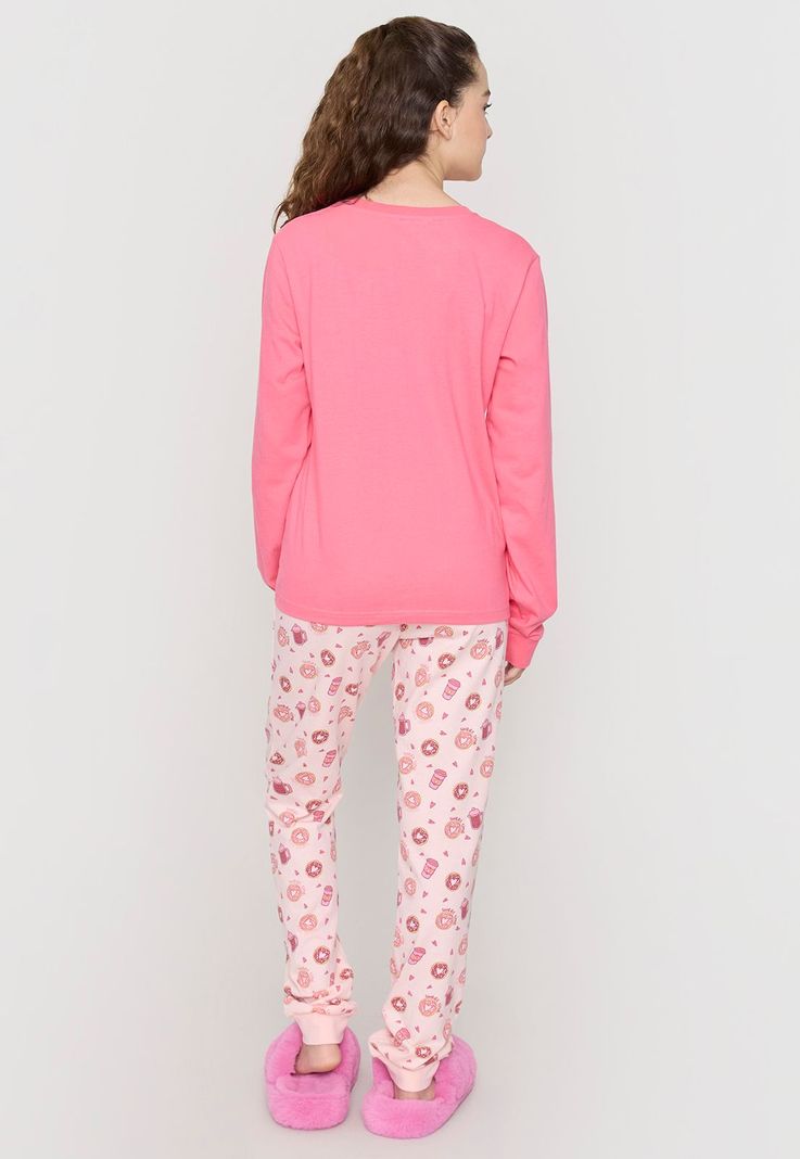 Pijama Niña Teen ML Largo Rosado Corona-1
