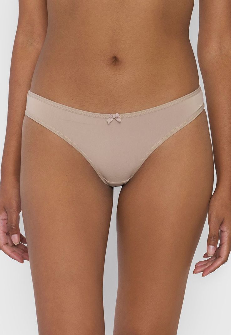 Pantaleta Mujer Microfibra Beige Corona-1