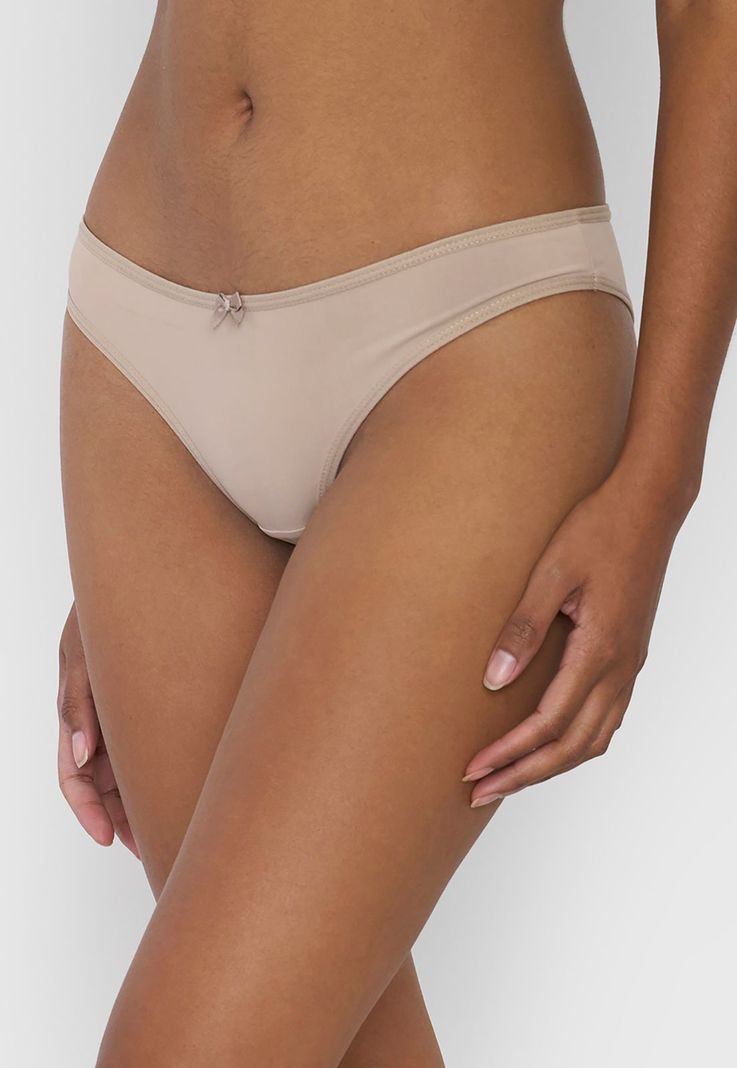 Pantaleta Mujer Microfibra Beige Corona-3