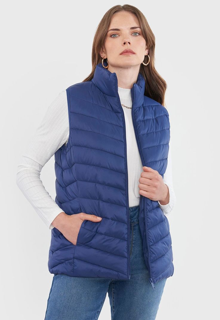 Parka Mujer Navy Sin Mangas Corona-0