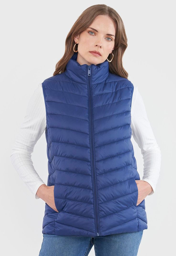 Parka Mujer Navy Sin Mangas Corona-2