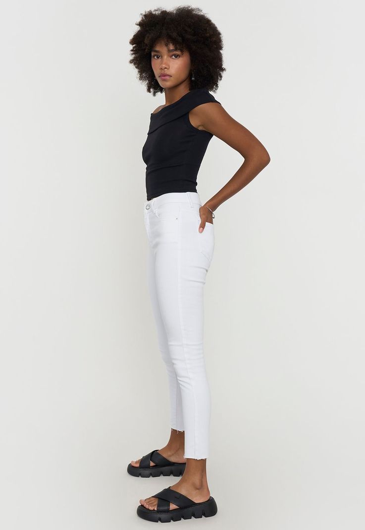 Jeans Mujer Skinny Fit Color Blanco Corona-3