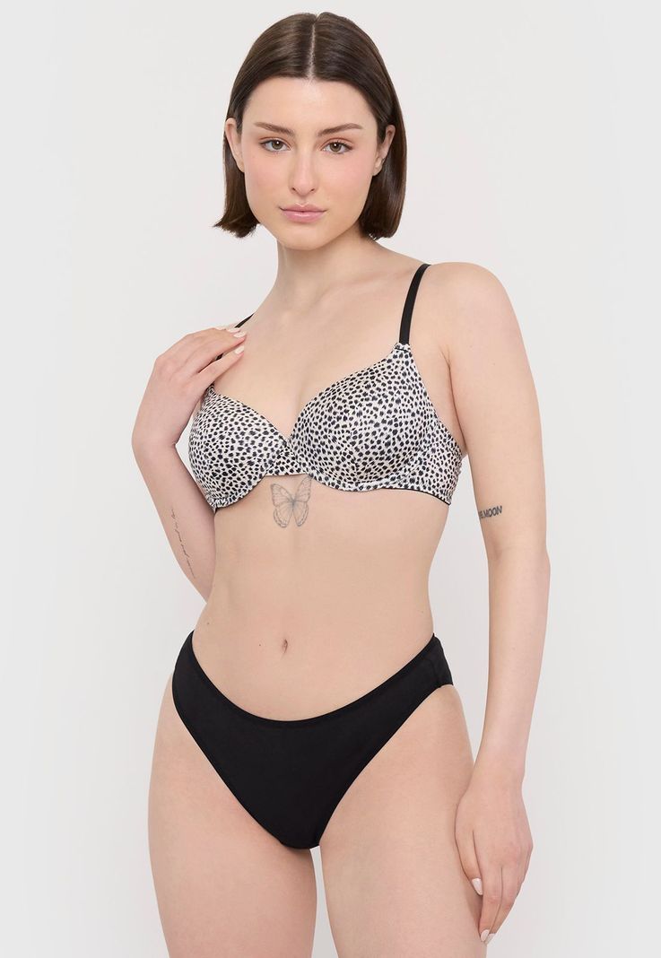 Sostén Mujer Bipack Copa B Blanco Animal Print Corona-3