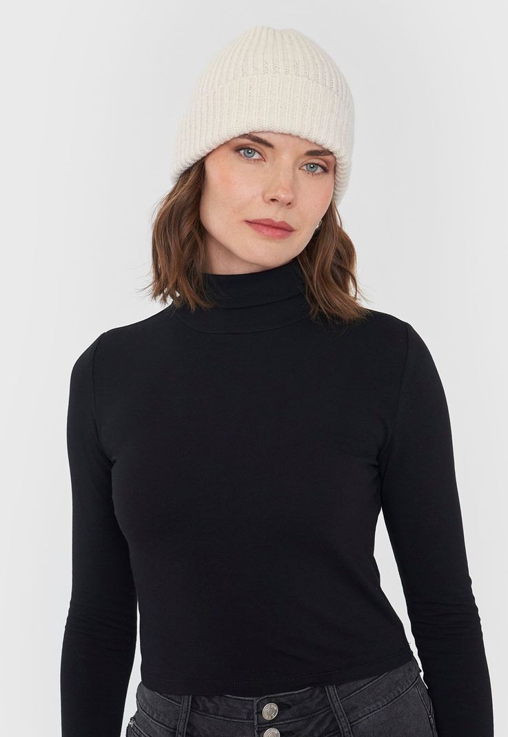 Gorro Mujer Lana Crudo Corona-0