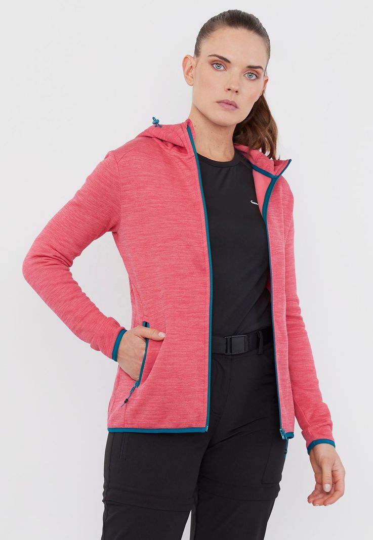 Polerón Outdoor Mujer Waffle Melange Rojo Corona-0