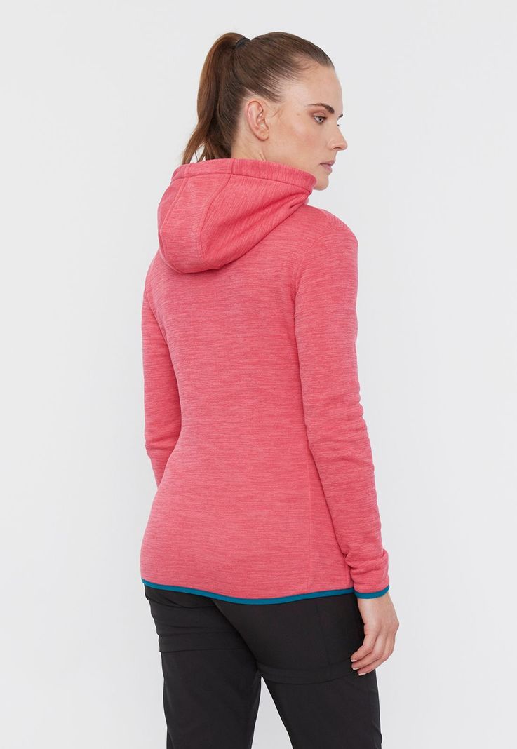 Polerón Outdoor Mujer Waffle Melange Rojo Corona-1