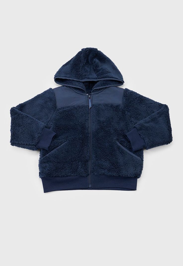Poleron Niña Coral Escolar Navy Corona-0