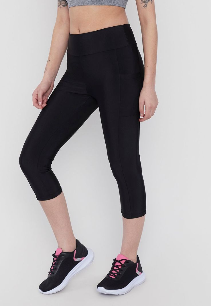 Calza Deportiva Mujer Crop 1 Color Negro Corona-1