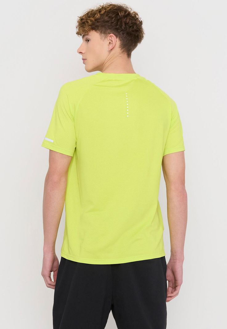 Polera Hombre Deportiva Mesh Amarillo Corona-1
