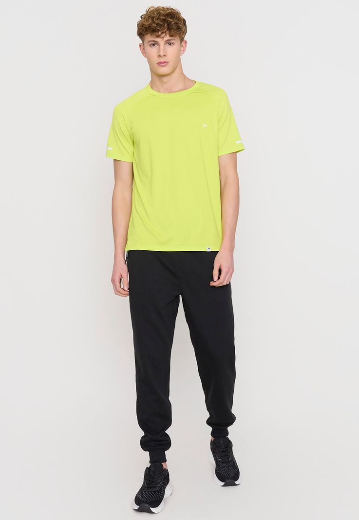 Polera Hombre Deportiva Mesh Amarillo Corona-3
