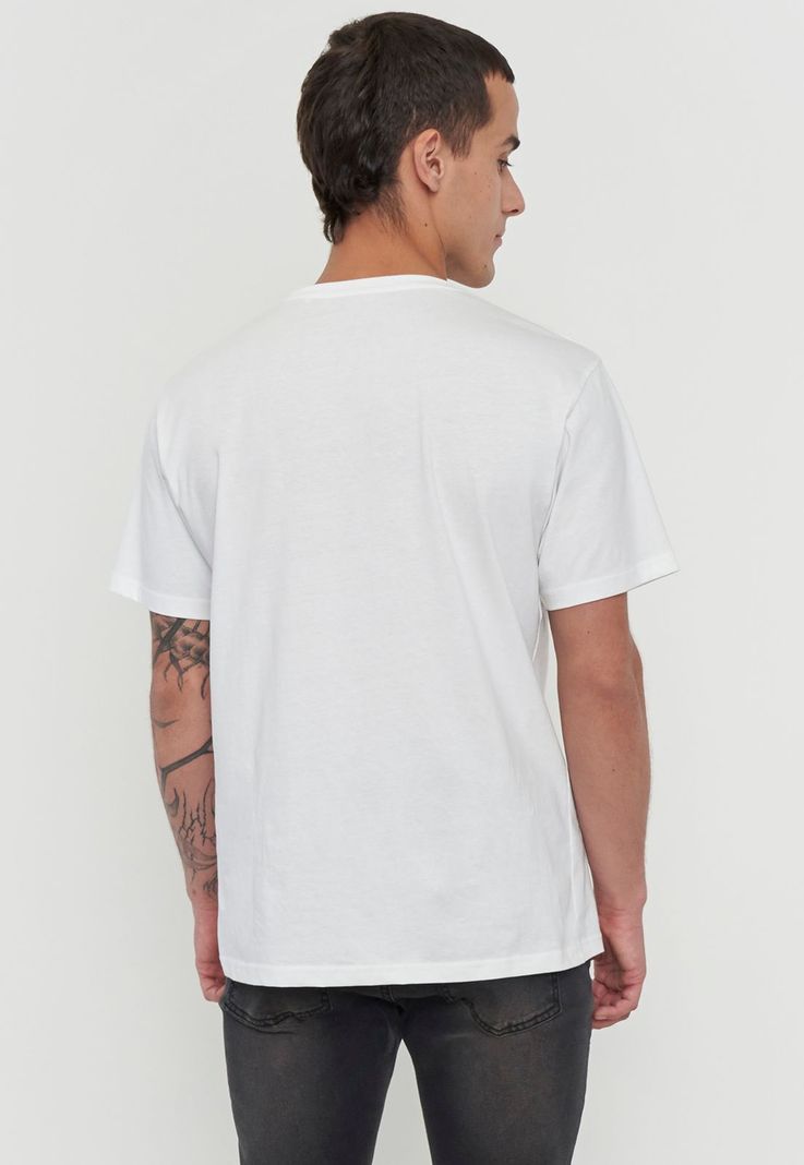 Polera Hombre Lisa Color Blanco R-Neck Corona-1