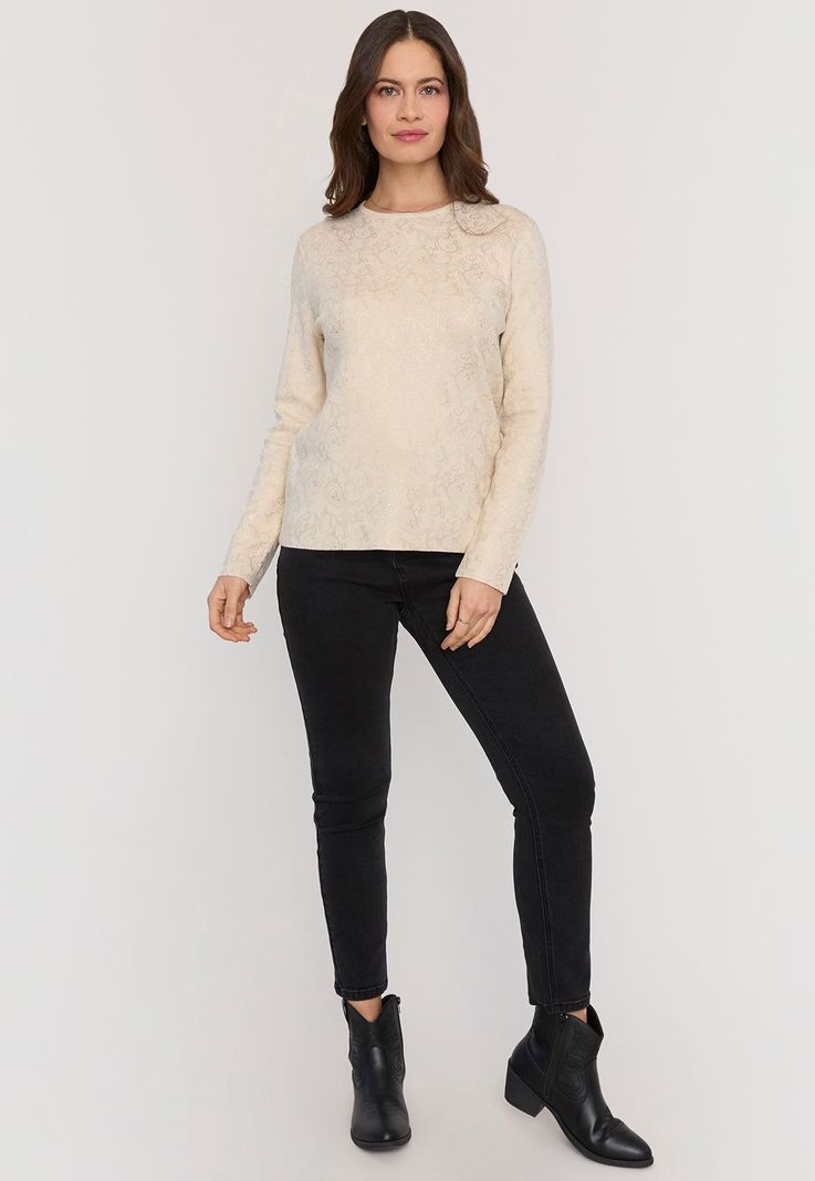 Sweater Mujer Folia Beige Corona-3