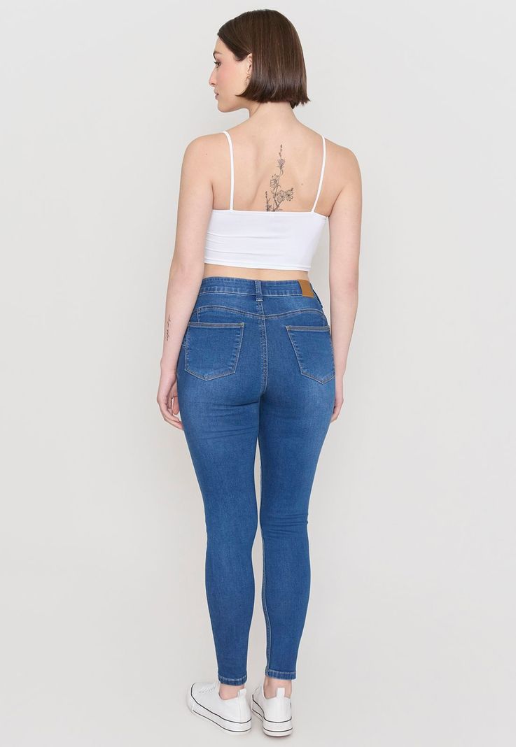 Jeans Mujer Skinny Azul Medio Corona-2
