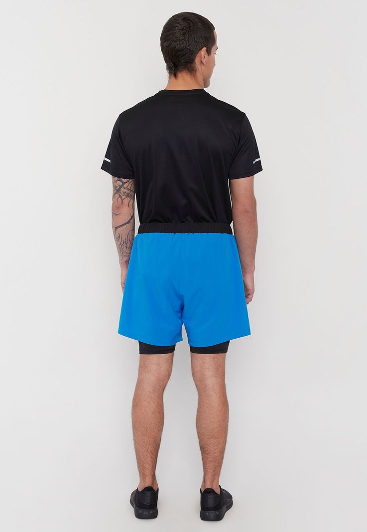 Short Hombre Deportivo Running Azul Corona-2