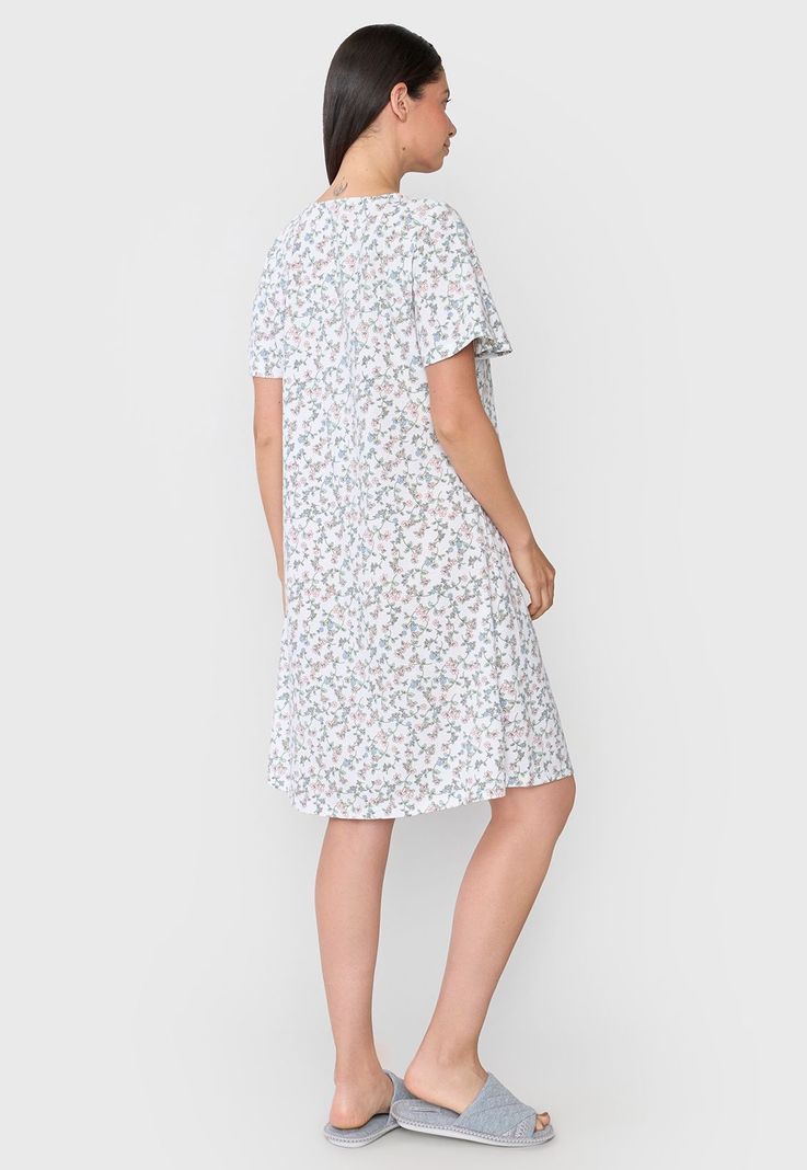 Camisa De Dormir Mujer Macramé Ecru Corona-1
