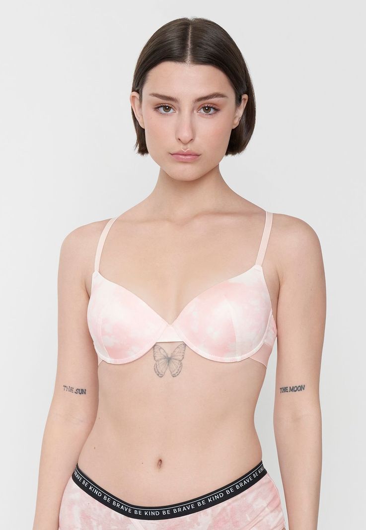 Sostén Mujer Push Up Copa C Coral Tie Dye Corona-0