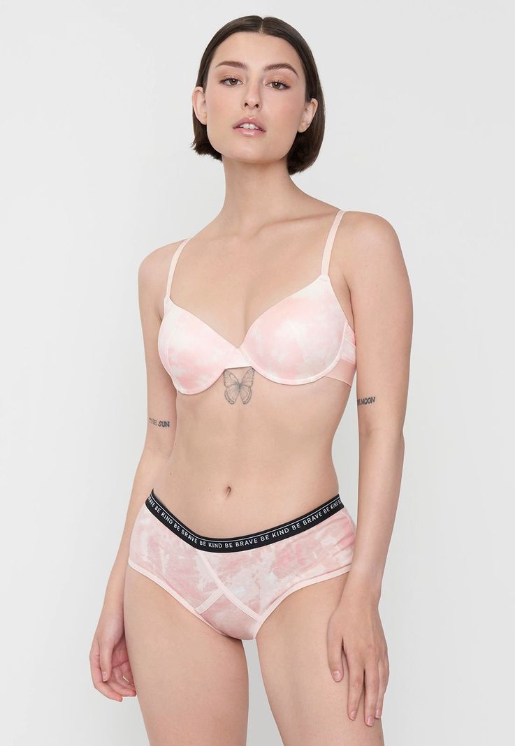 Sostén Mujer Push Up Copa C Coral Tie Dye Corona-3