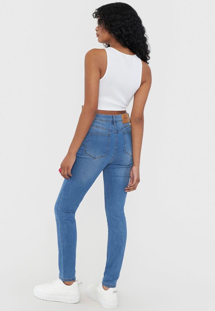 Jeans Mujer Básico Push Up Azul Claro Corona-1