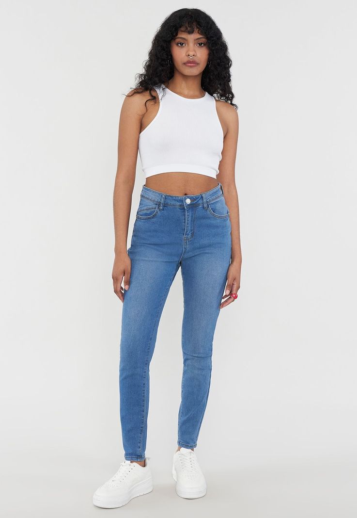 Jeans Mujer Básico Push Up Azul Claro Corona-3