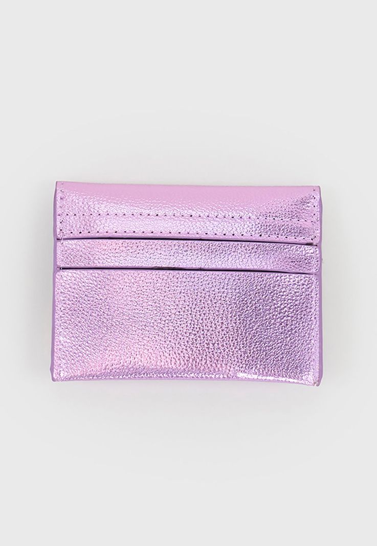 Monedero Mujer Metalizado Morado Corona-1
