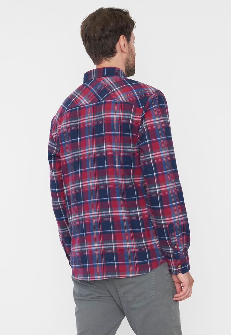 Camisa Hombre Franela Rojo Corona-1