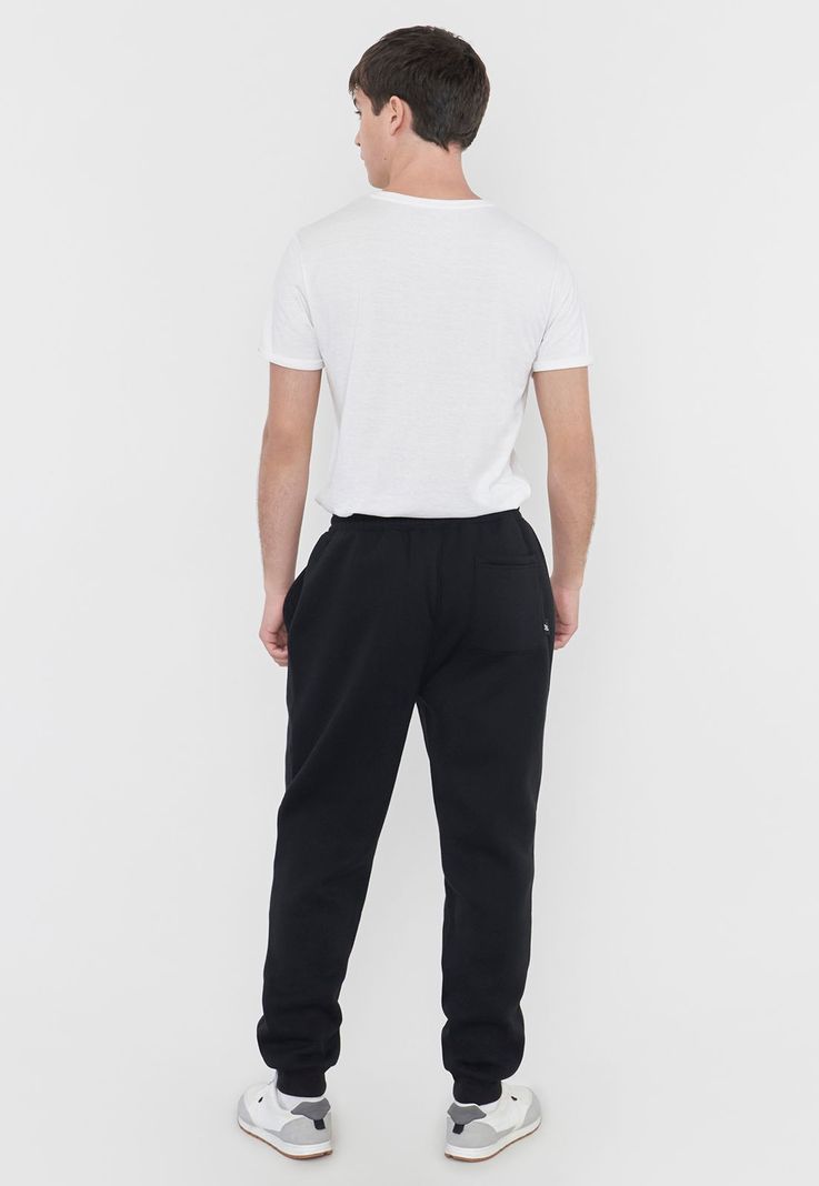 Buzo Hombre Jogger Liso Color Negro Corona-2