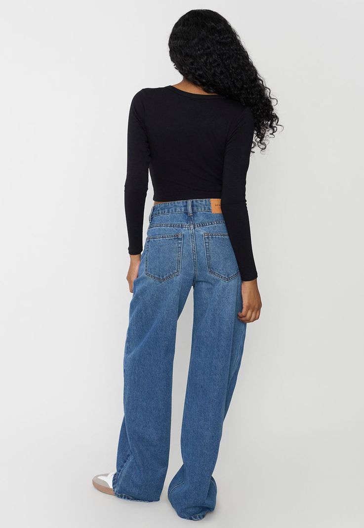 Jeans Mujer Wide Leg Fit Azul Medio Corona-2