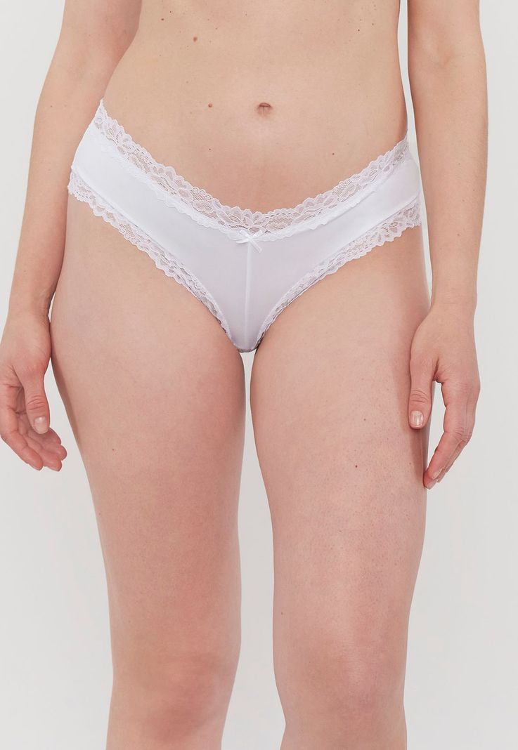 Pantaleta Mujer Microfibra Lace Ecru Corona-0