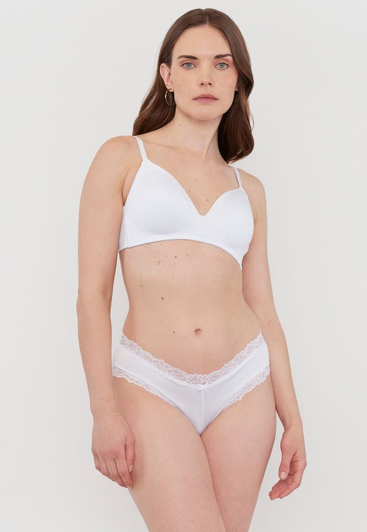 Pantaleta Mujer Microfibra Lace Ecru Corona-3