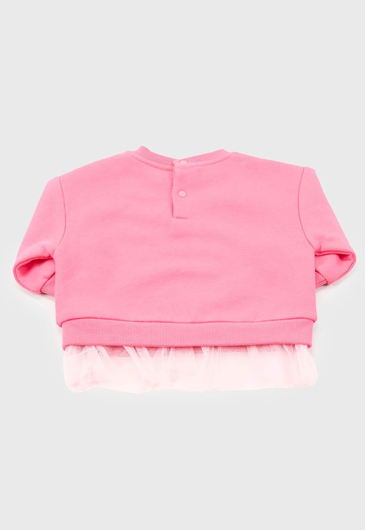 Poleron Bebe Niña Core Rosado Corona-1
